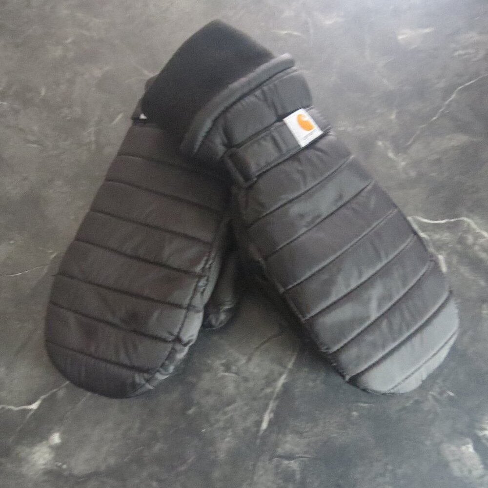Carhartt Quilted Insulated Mittens – Black – Women’s Size L – New (B2)